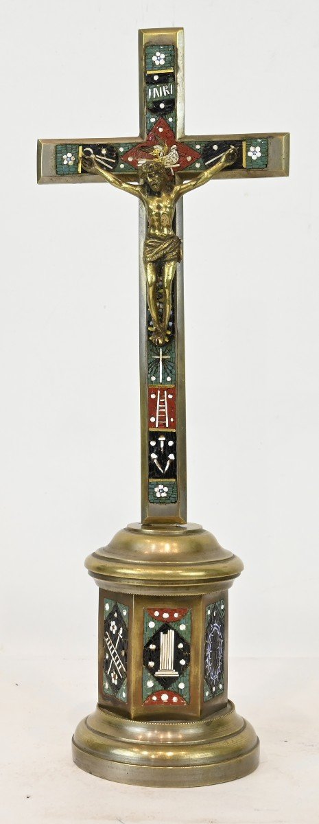Encrier Et Crucifix Cardinal Mermillod - 19e Siècle-photo-1